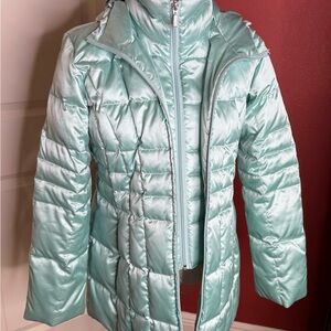 Lands' End Women's Light Blue Puffer Jacket